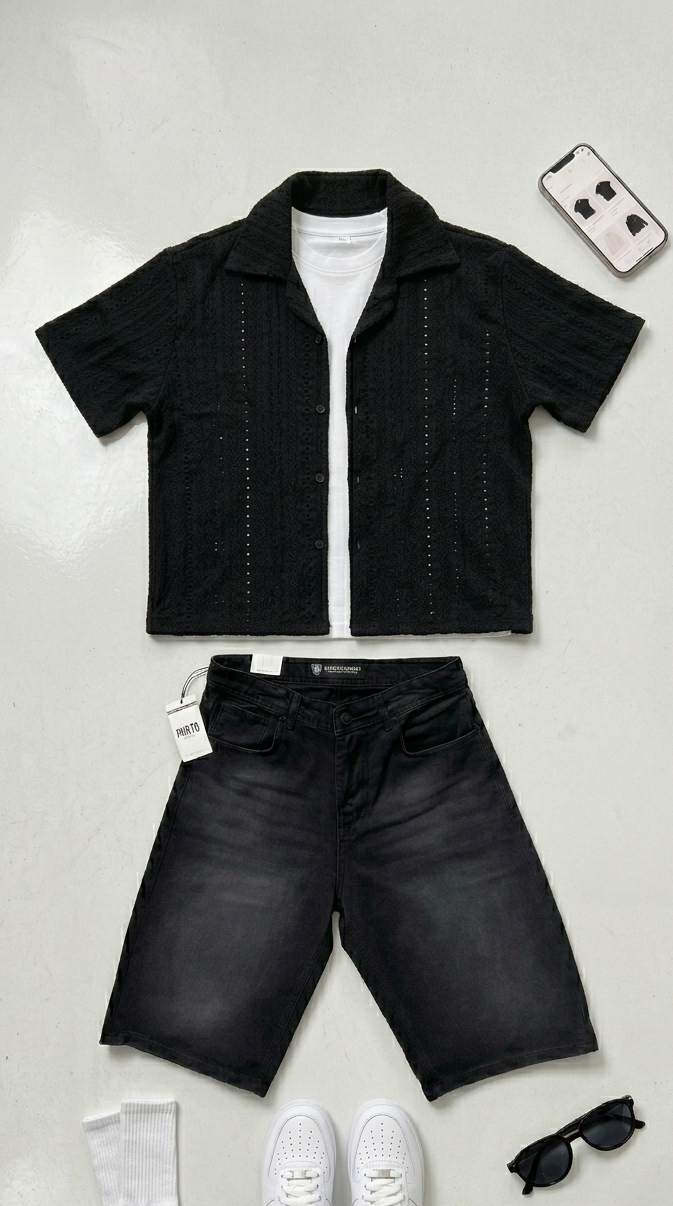 Premium Black Summer Outfit Set