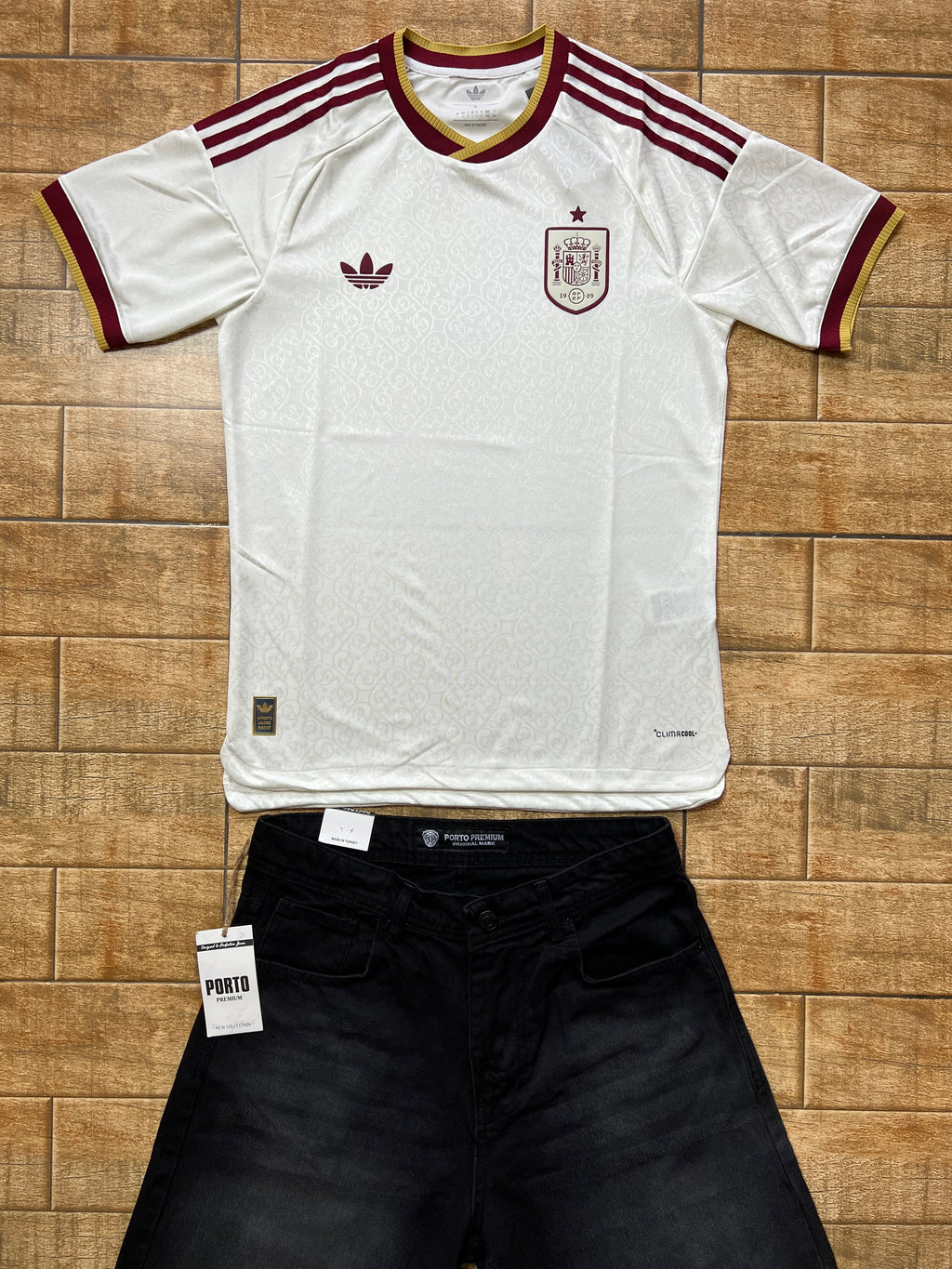 Spain 2026 World Cup Edition + Black Denim Jorts Set