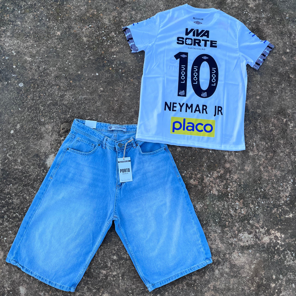 Jersey with Denim Short
