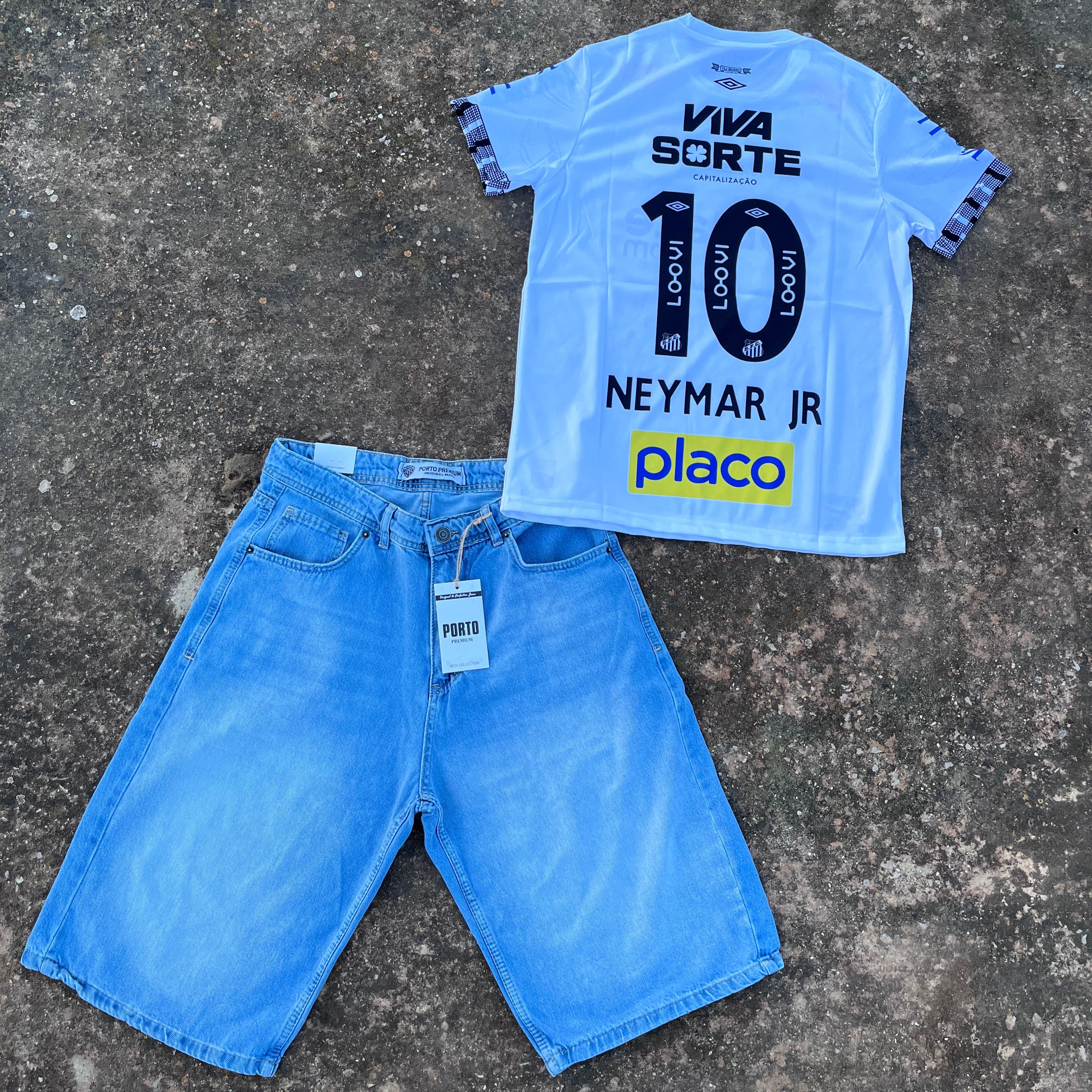 Jersey with Denim Short