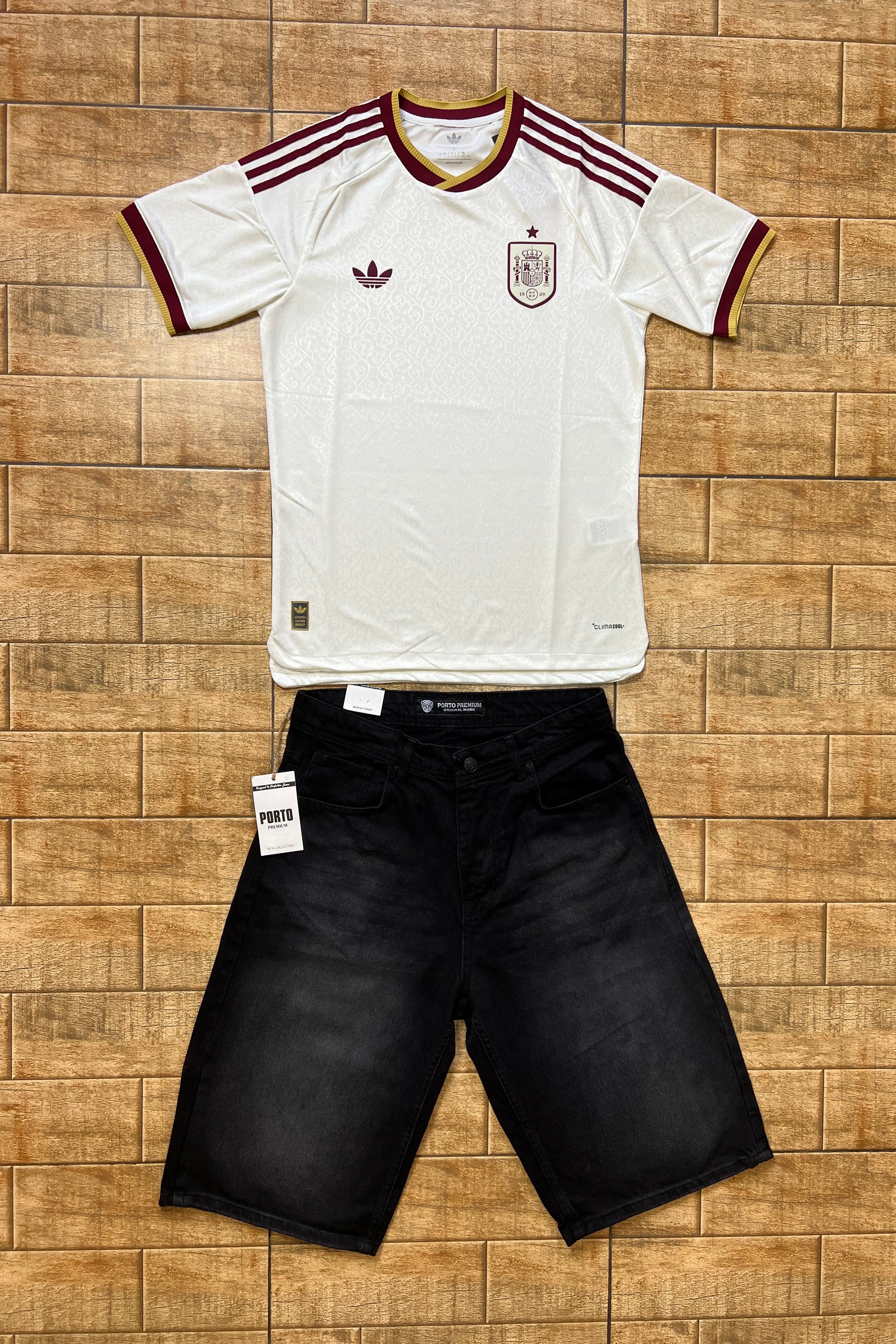 Spain 2026 World Cup Edition + Black Denim Jorts Set