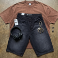 Porto Premium Baggy Jorts | شورت جينز واسع بورتو بريميوم
