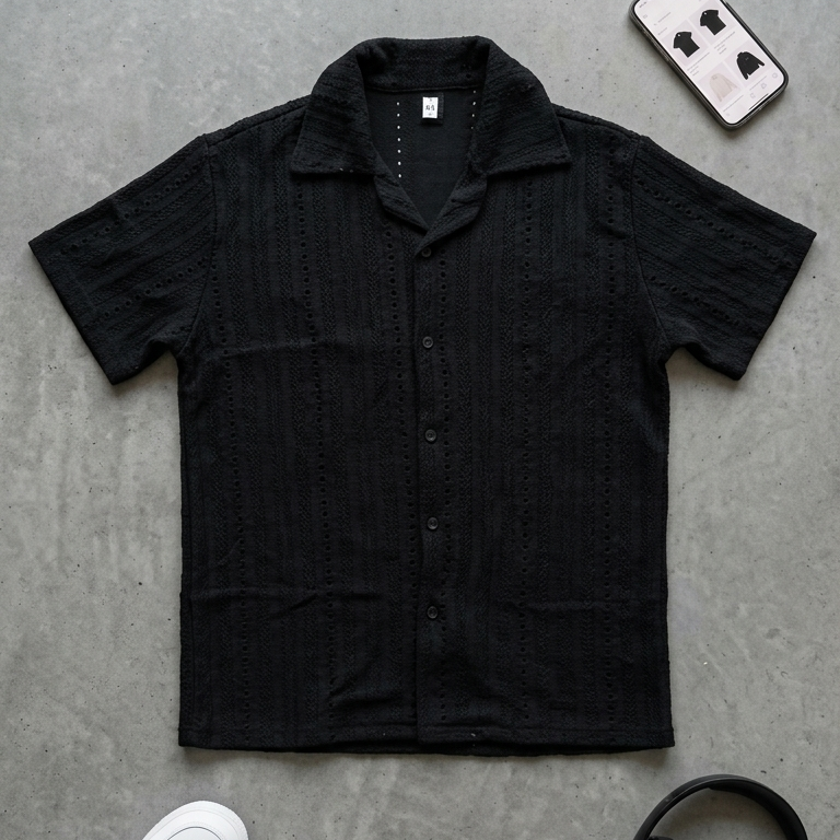 Chemise Crochet Black