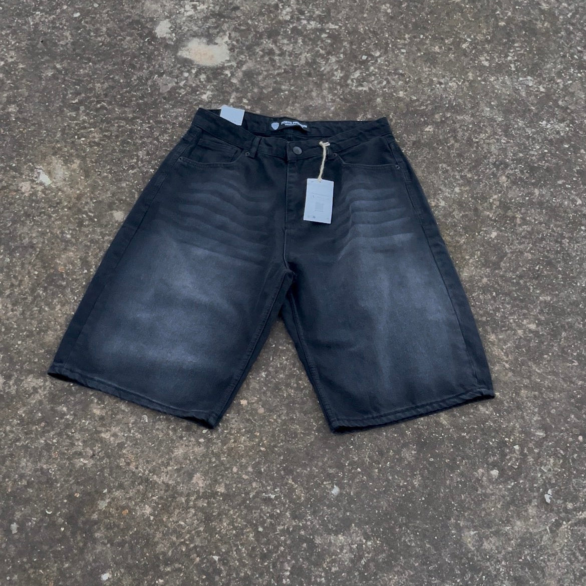 Porto Premium Baggy Jorts BLACK🖤| شورت جينز واسع بورتو بريميوم